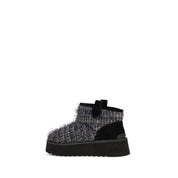 PINKO Black Fabric Ankle Boots