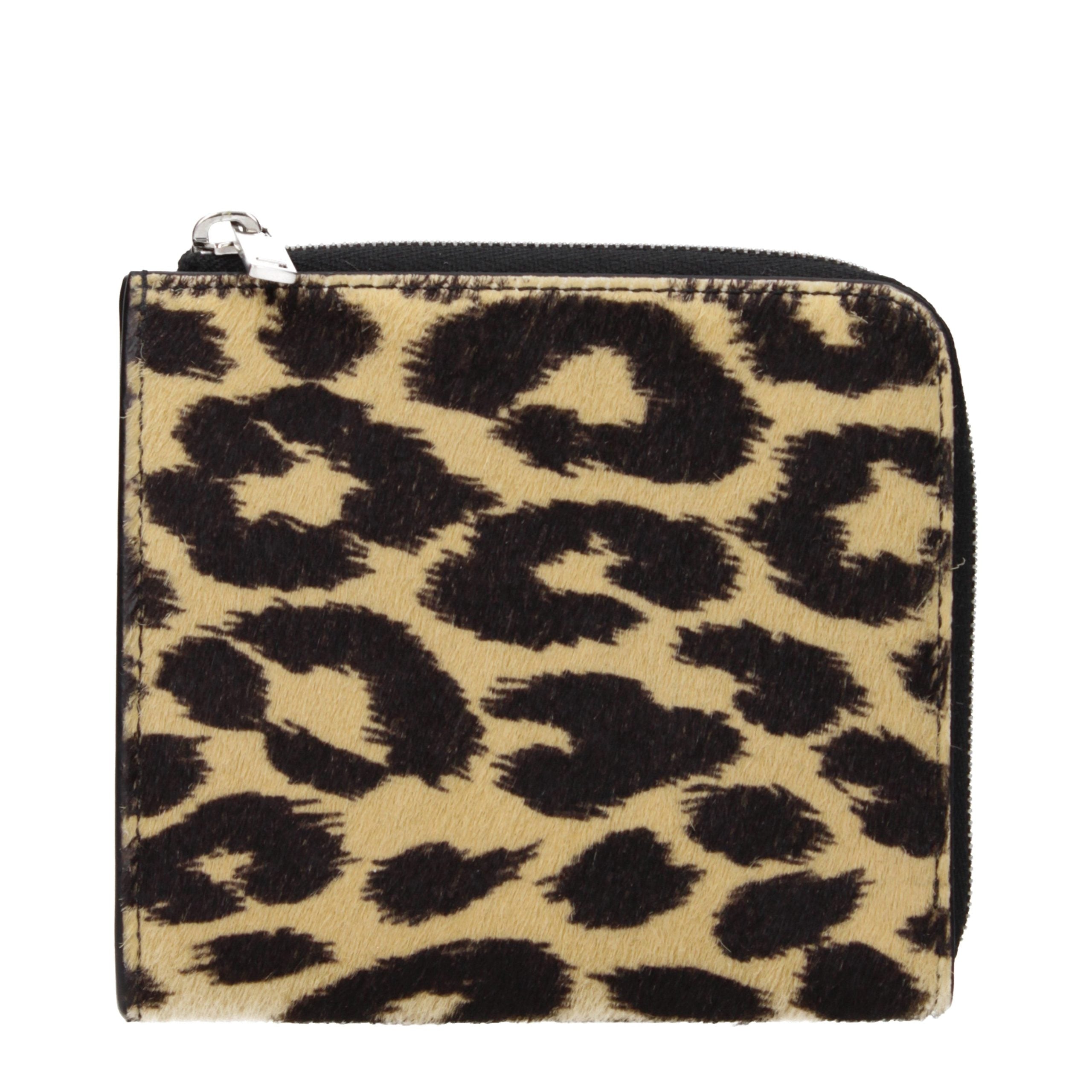 Jil Sander Beige Pony Skin Wallets