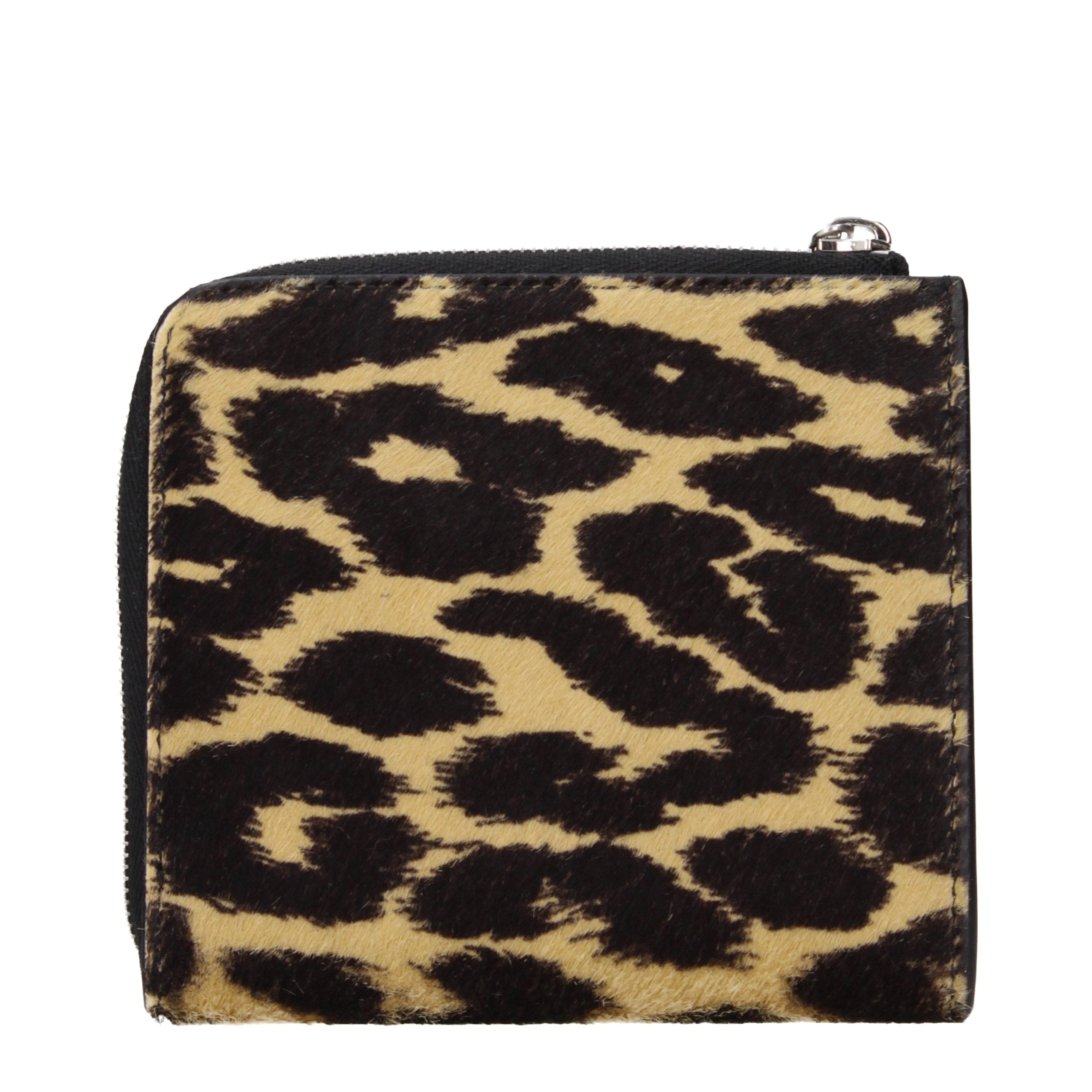 Jil Sander Beige Pony Skin Wallets