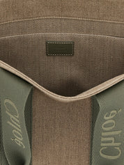 Chloé Green Linen Tote Bag