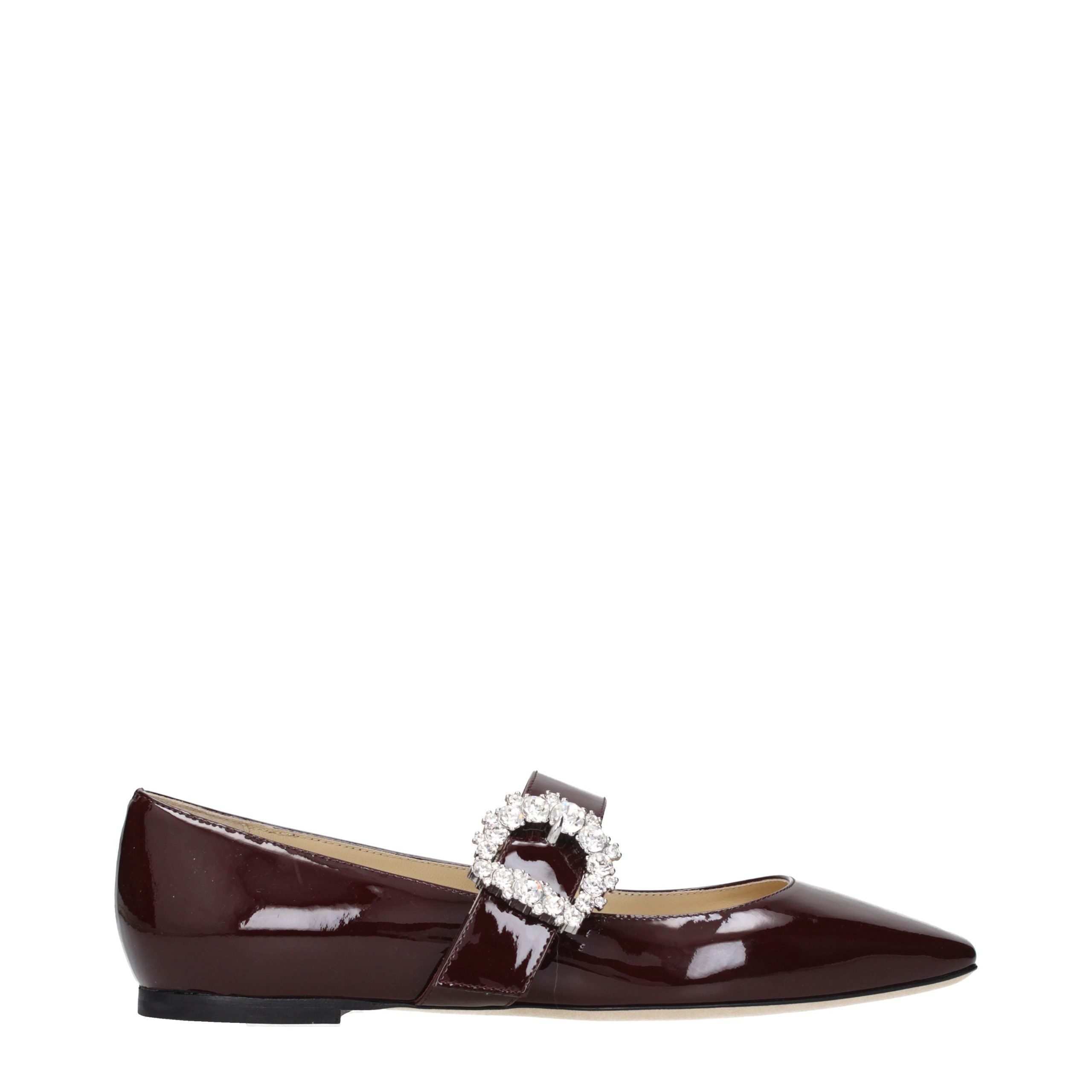 Jimmy Choo Red Patent Leather Ballet Flats