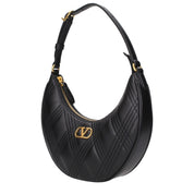 Valentino Garavani Black Leather Shoulder Bag
