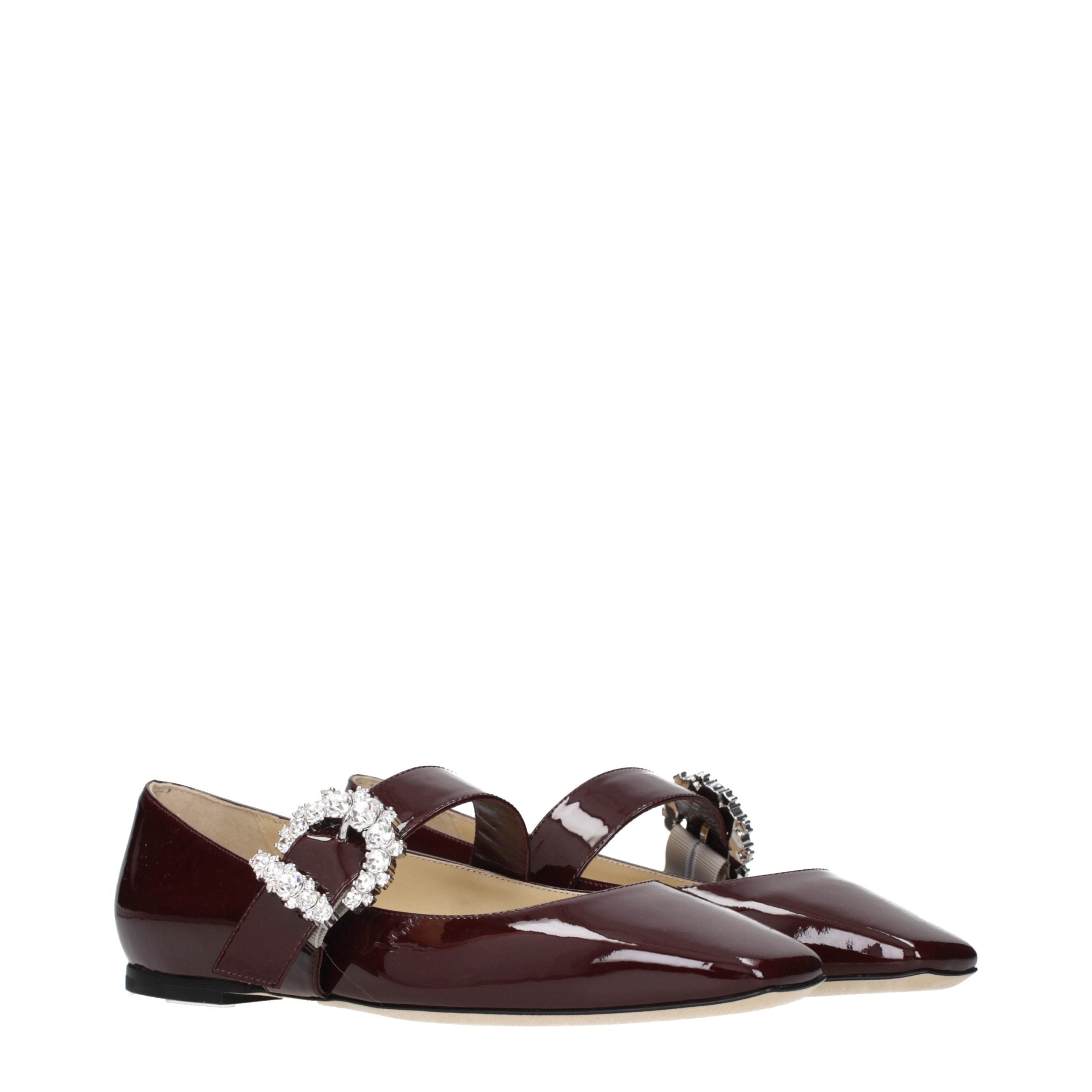 Jimmy Choo Red Patent Leather Ballet Flats