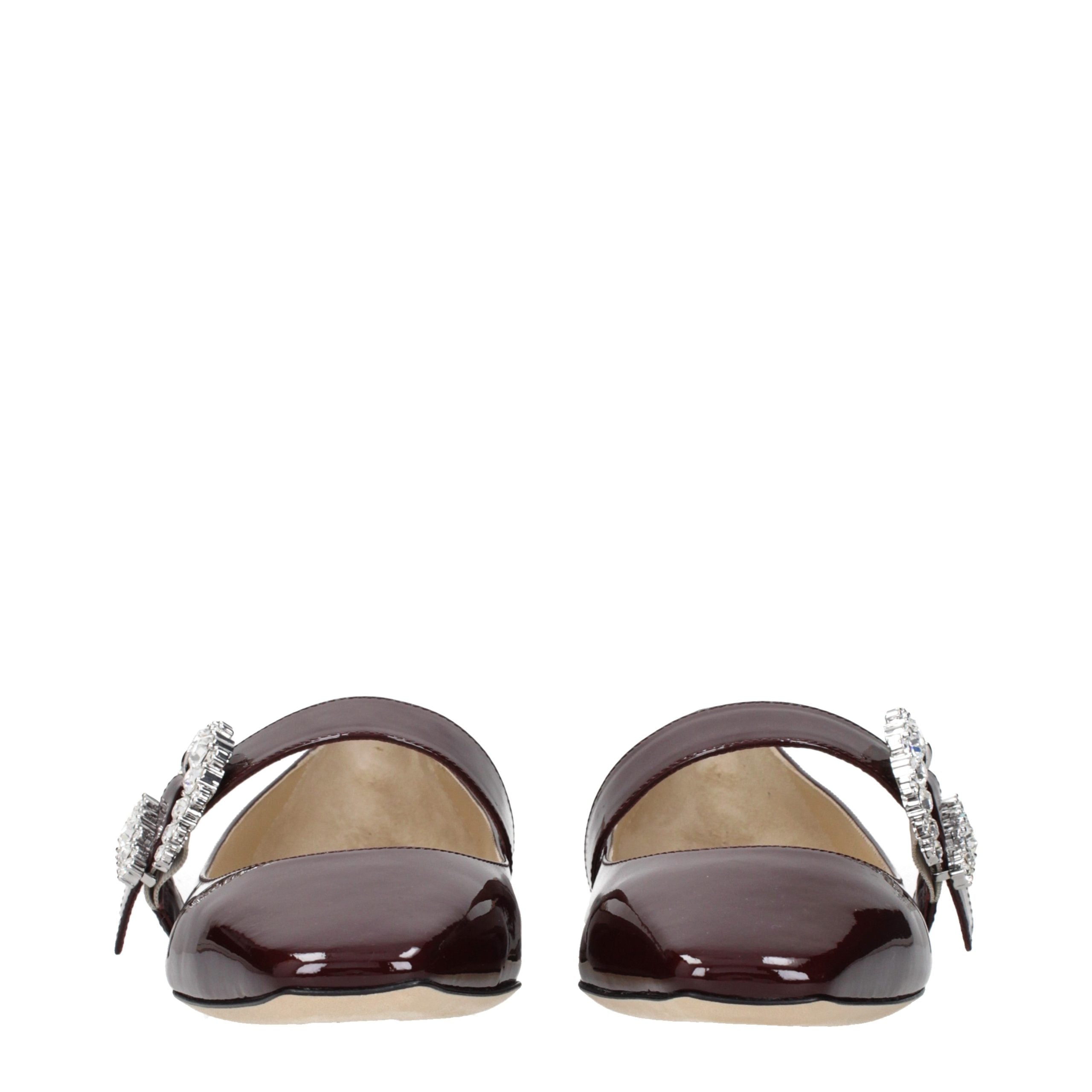 Jimmy Choo Red Patent Leather Ballet Flats