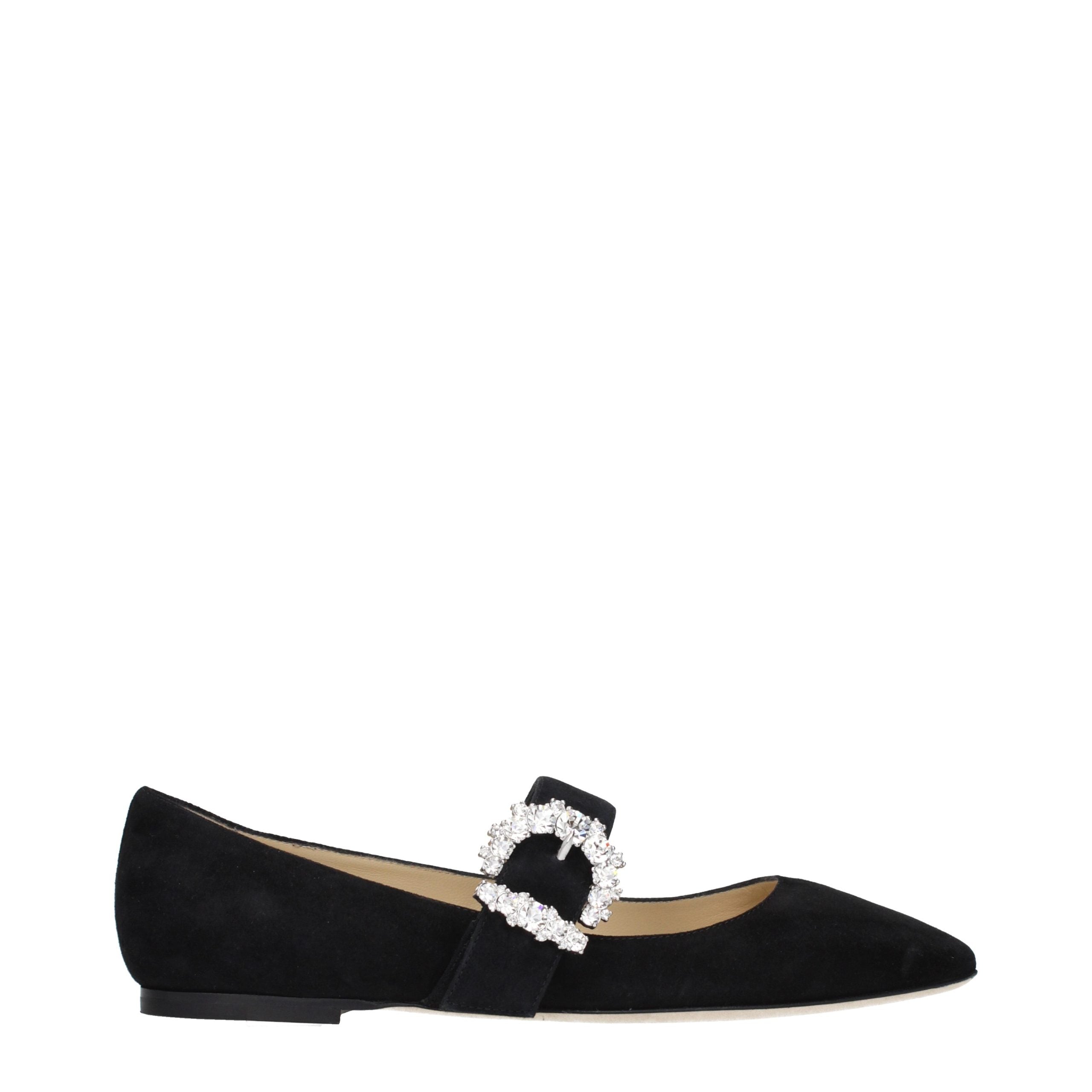 Jimmy Choo Black Suede Ballet Flats