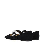 Jimmy Choo Black Suede Ballet Flats