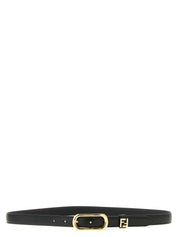 Fendi Black Calfskin Thin Belt