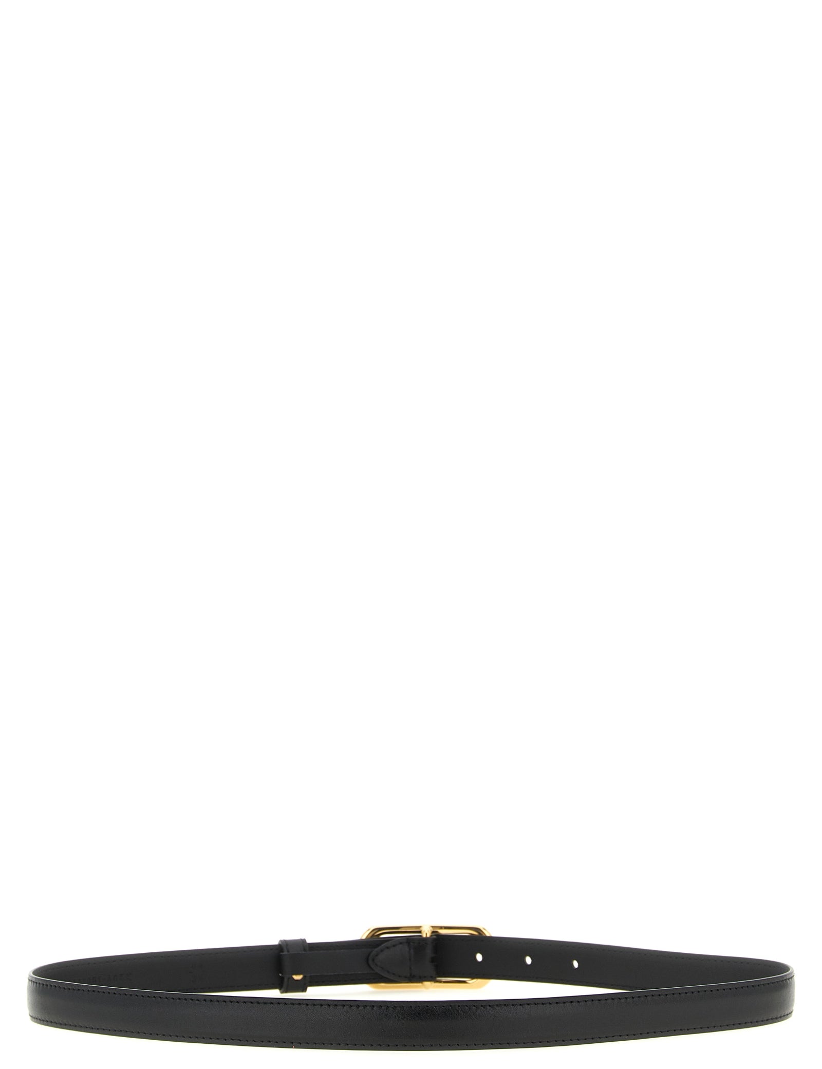 Fendi Black Calfskin Thin Belt