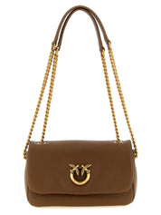 PINKO Brown Lamb Leather Shoulder Bag