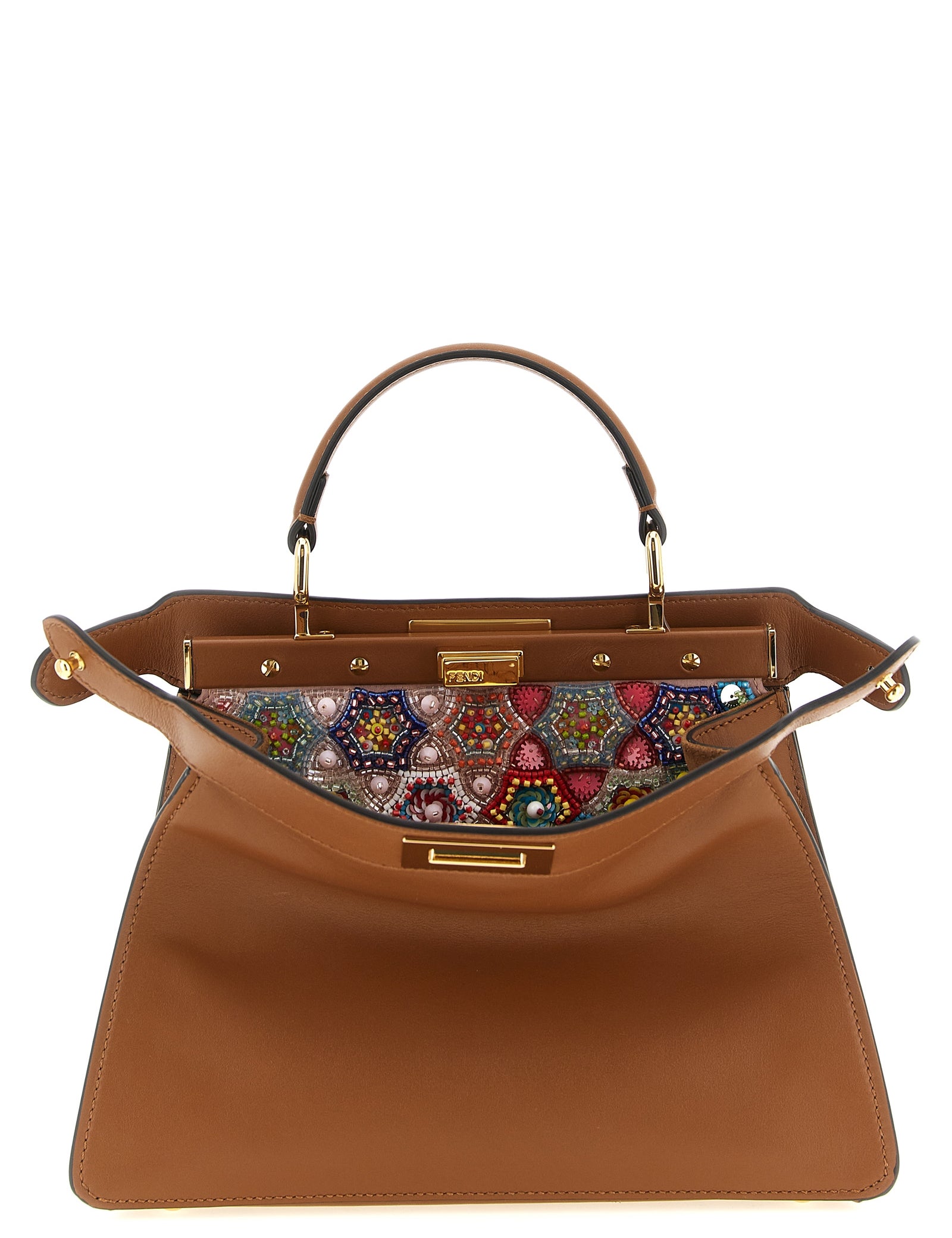 Fendi Brown Calfskin Crossbody Bag