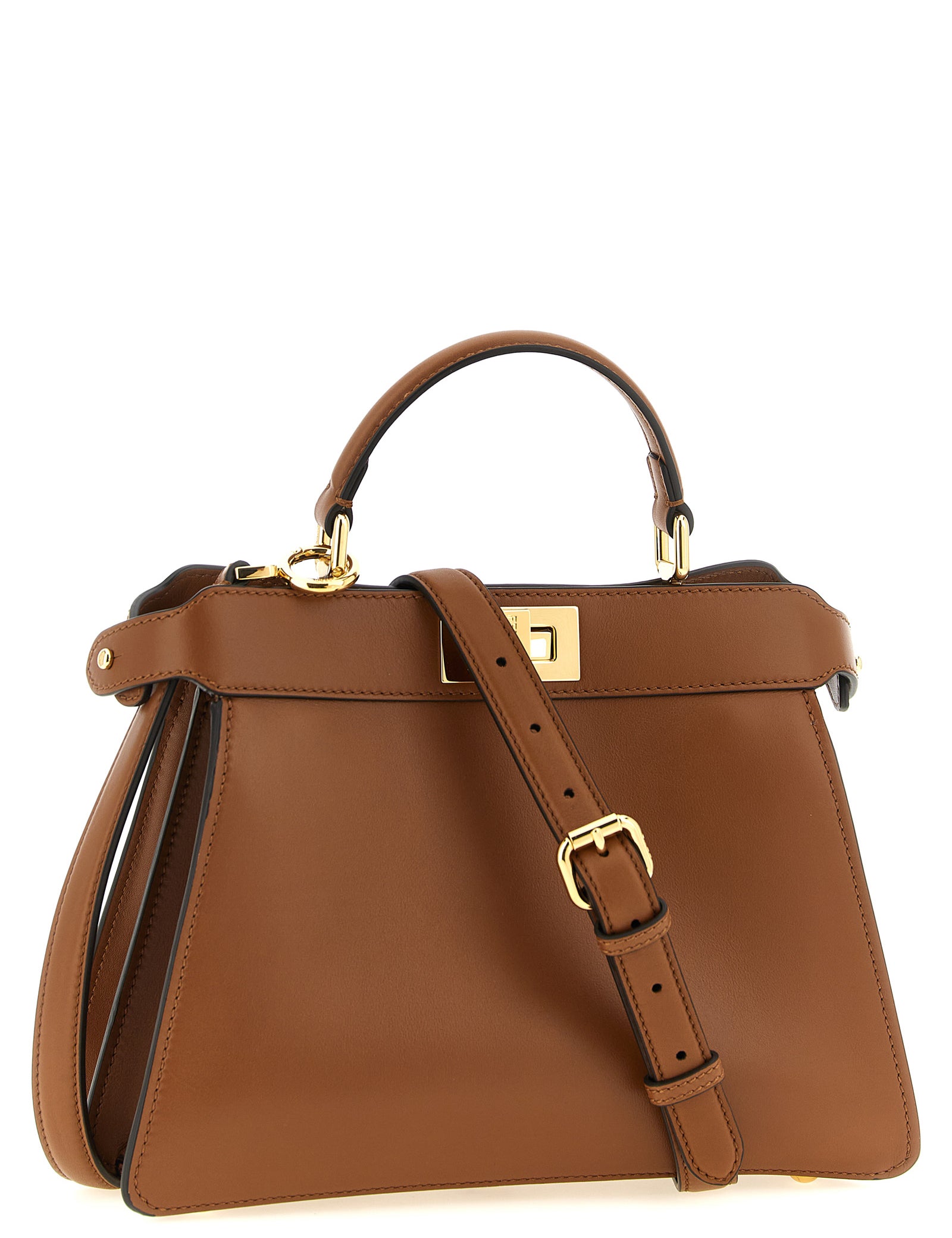 Fendi Brown Calfskin Crossbody Bag