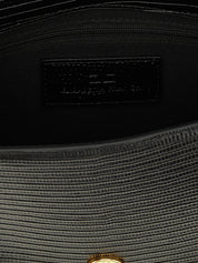 Elisabetta Franchi Black Polyester Clutch Bag