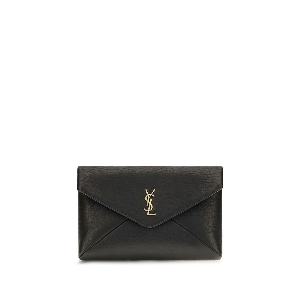 Saint Laurent Black Lambskin Wallets