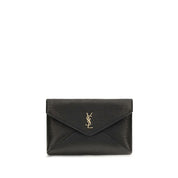 Saint Laurent Black Lambskin Wallets