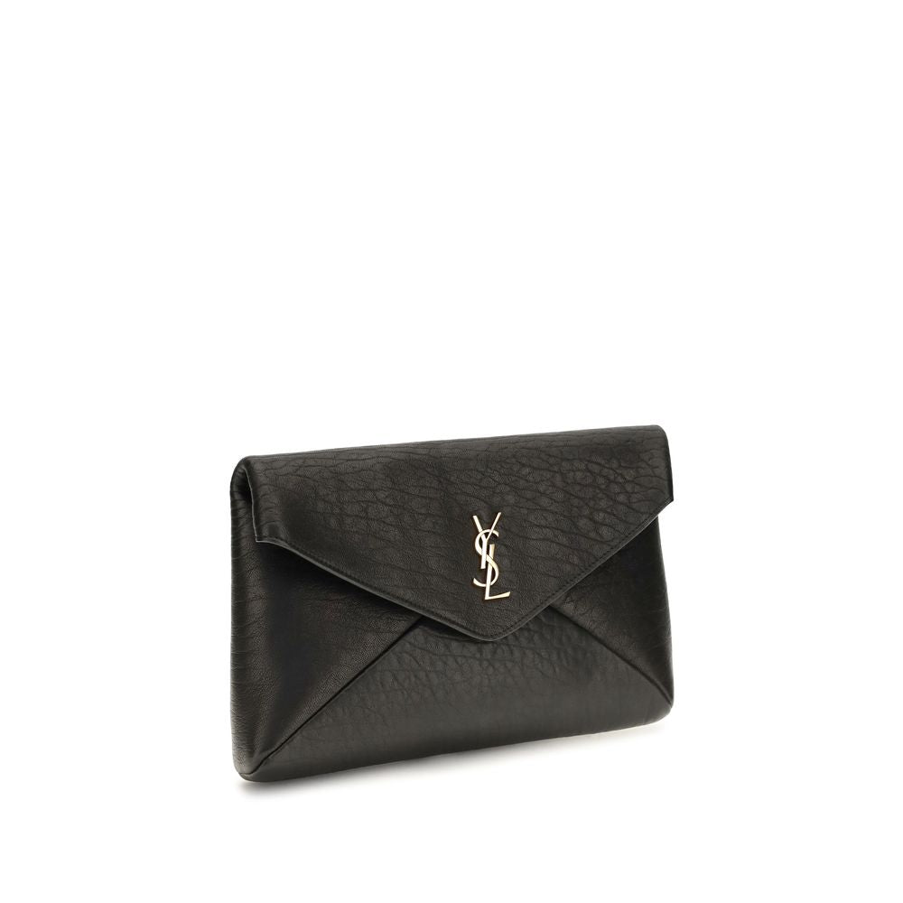 Saint Laurent Black Lambskin Wallets