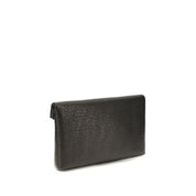 Saint Laurent Black Lambskin Wallets