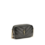 Saint Laurent Black Lambskin Shoulder Bag
