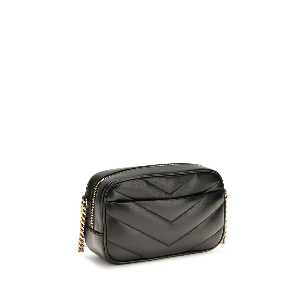 Saint Laurent Black Lambskin Shoulder Bag