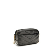 Saint Laurent Black Lambskin Shoulder Bag