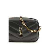 Saint Laurent Black Lambskin Shoulder Bag