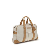 Brunello Cucinelli Beige Calf Leather Travel Bag