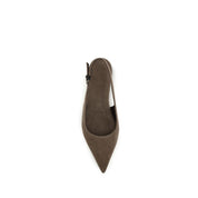 Brunello Cucinelli Brown Calf Leather Ballet Flats