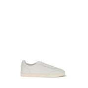 Brunello Cucinelli White Deerskin Low Top Sneakers