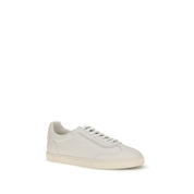 Brunello Cucinelli White Deerskin Low Top Sneakers