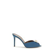 Giuseppe Zanotti Blue Calf Leather Stiletto Heel Sandals