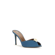 Giuseppe Zanotti Blue Calf Leather Stiletto Heel Sandals