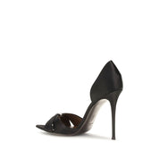 Giuseppe Zanotti Black Satin Mules Sandals