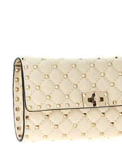 Valentino Garavani White Lamb Leather Shoulder Bag
