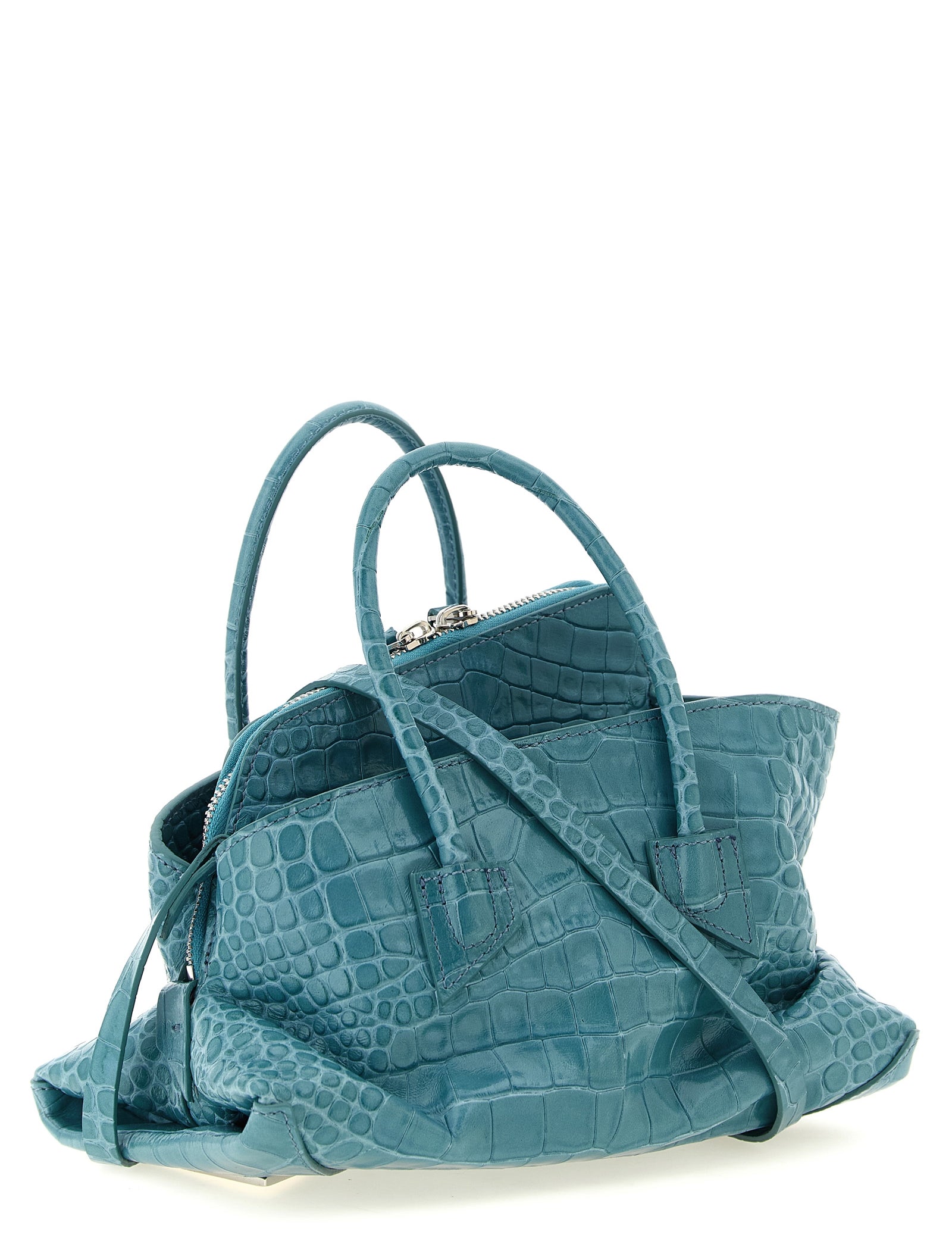 The Attico Light Blue Calf Leather Handbag