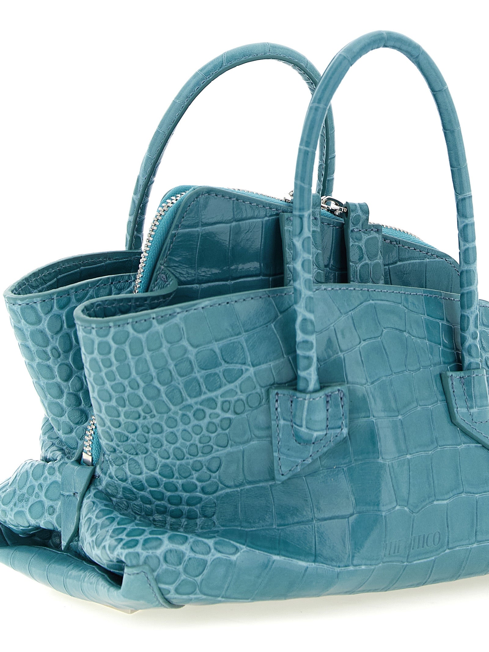 The Attico Light Blue Calf Leather Handbag