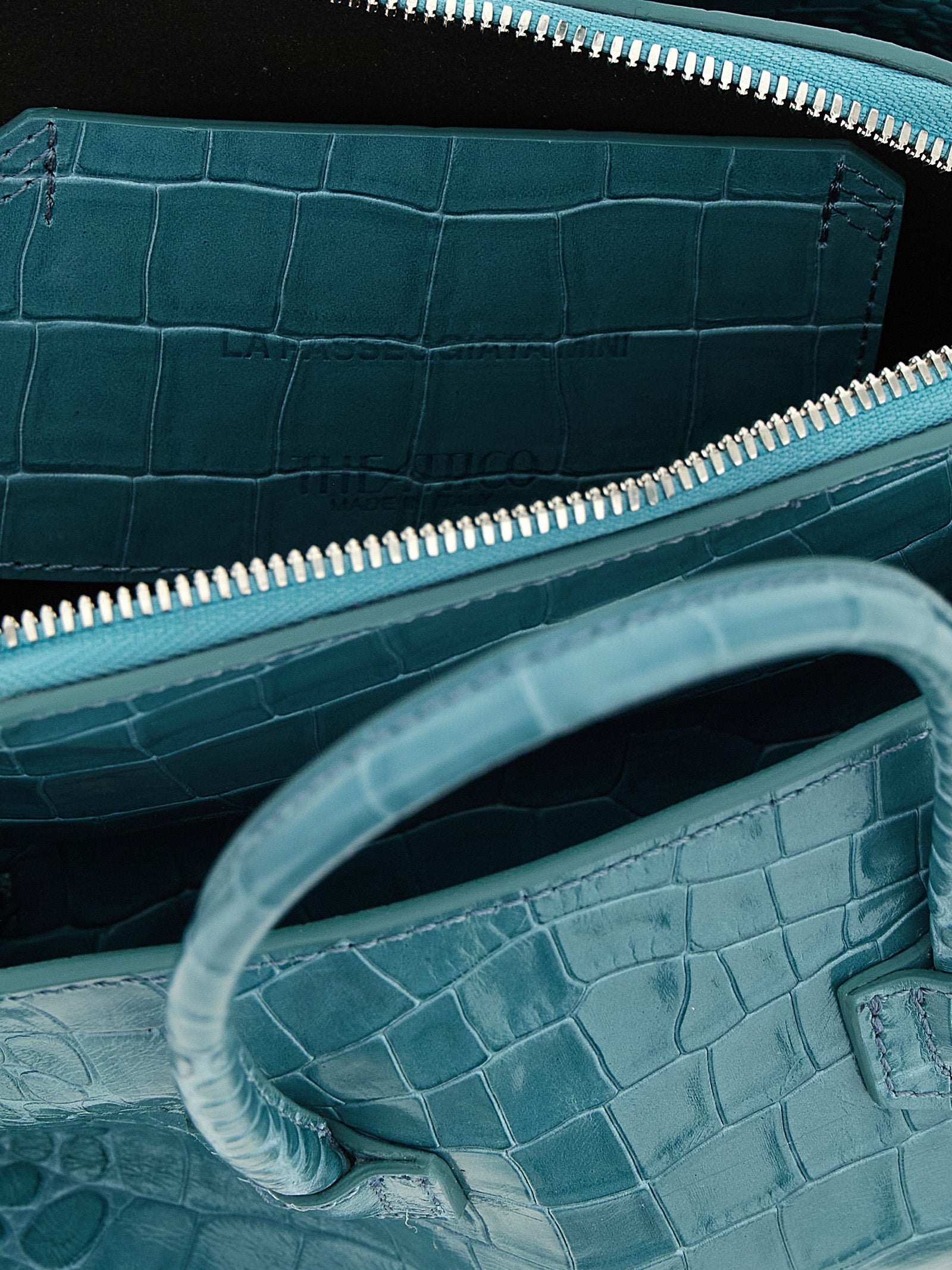The Attico Light Blue Calf Leather Handbag