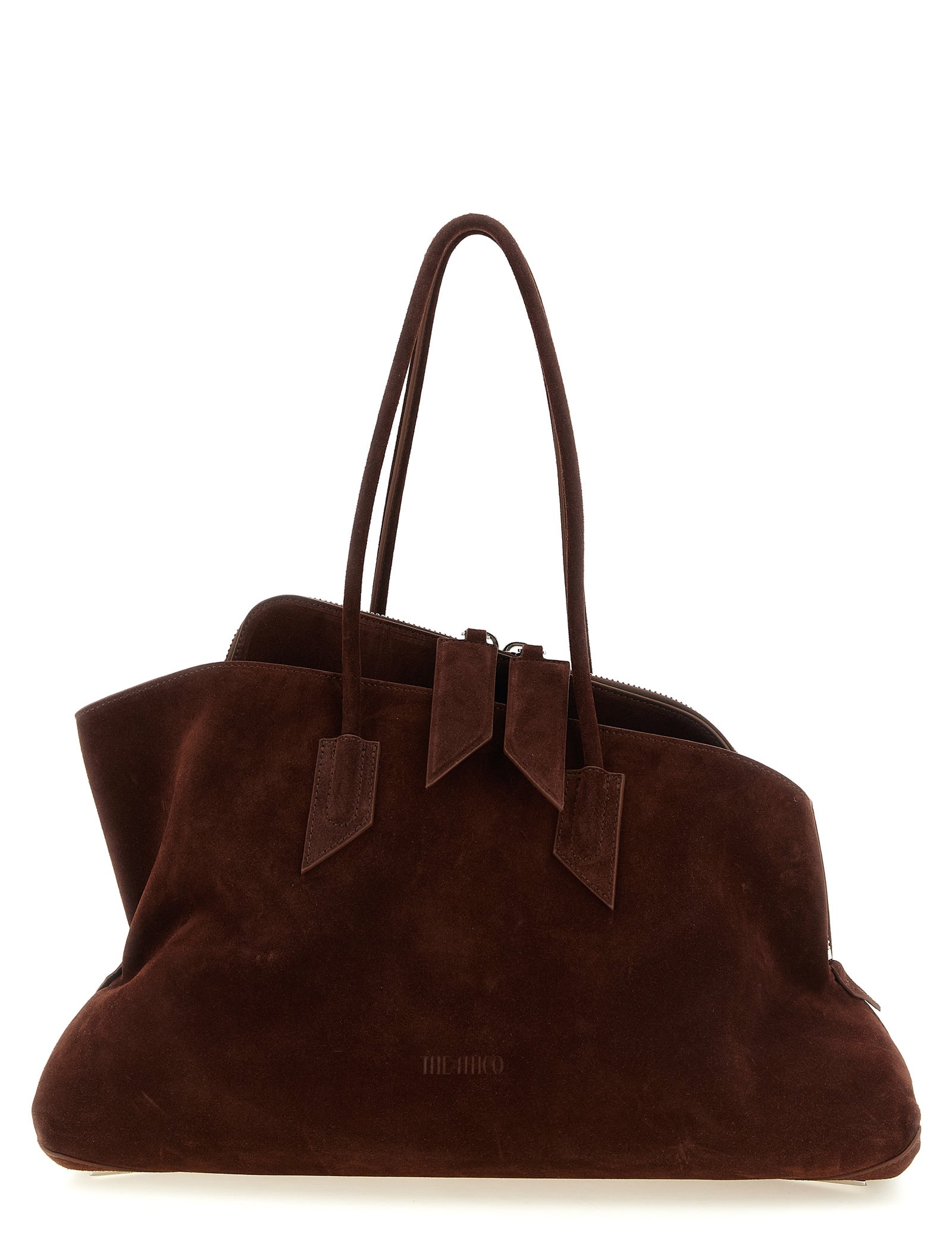The Attico Brown Suede Shoulder Bag