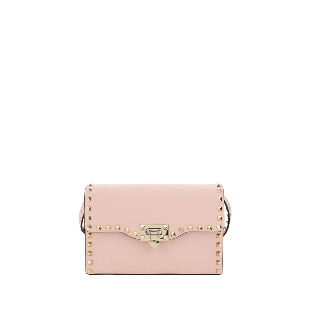 Valentino Garavani Pink Calf Leather Shoulder Bags