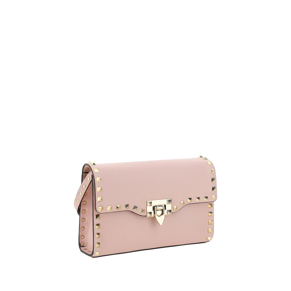 Valentino Garavani Pink Calf Leather Shoulder Bags