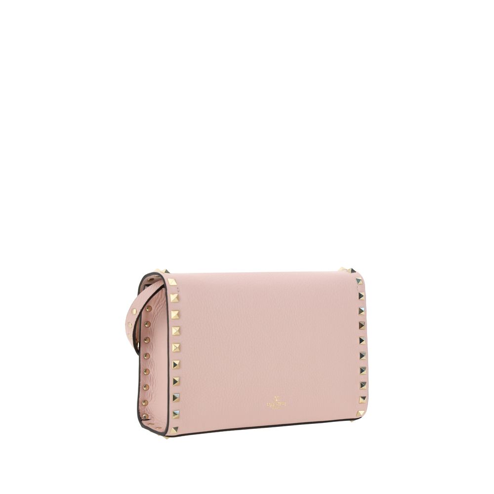 Valentino Garavani Pink Calf Leather Shoulder Bags