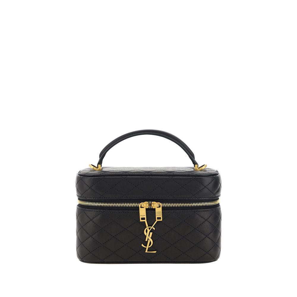 Saint Laurent Black Lambskin Shoulder Bag
