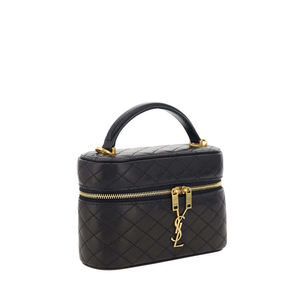 Saint Laurent Black Lambskin Shoulder Bag