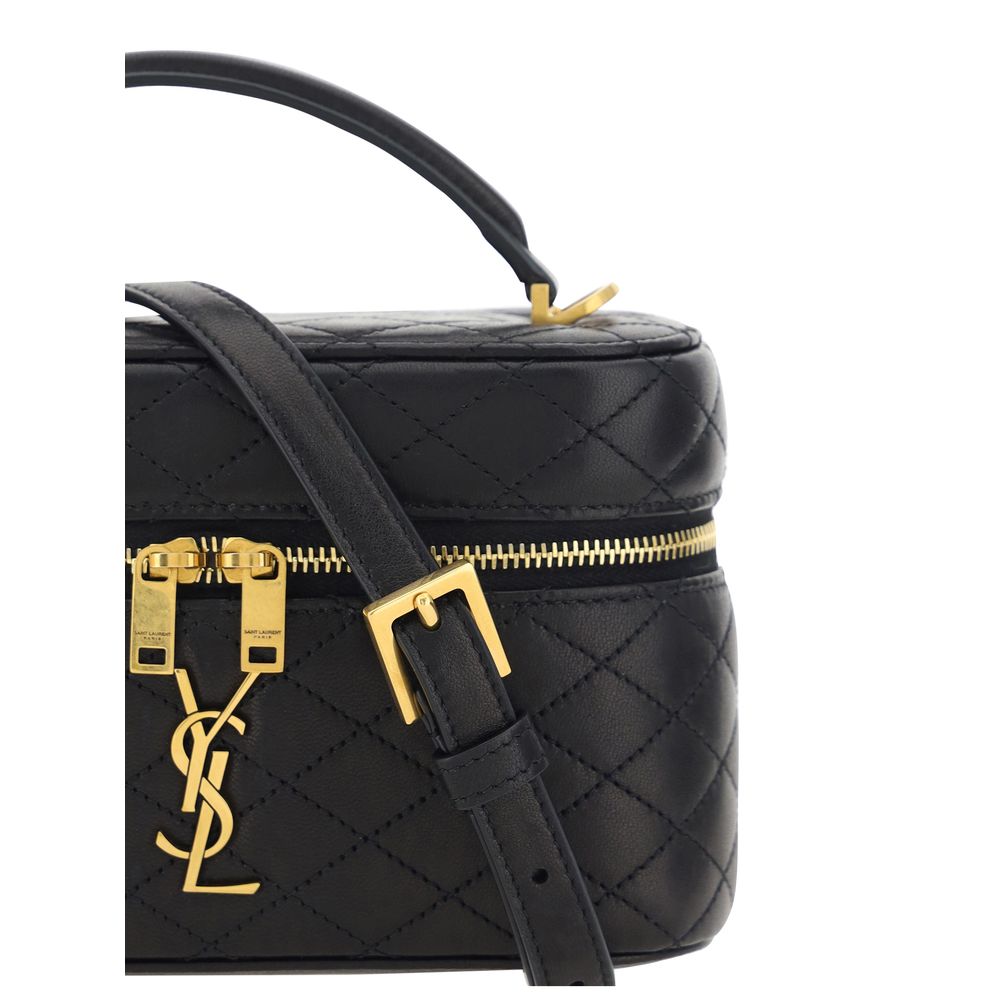 Saint Laurent Black Lambskin Shoulder Bag