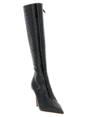 Paris Texas Black Calfskin Over The Knee Boots
