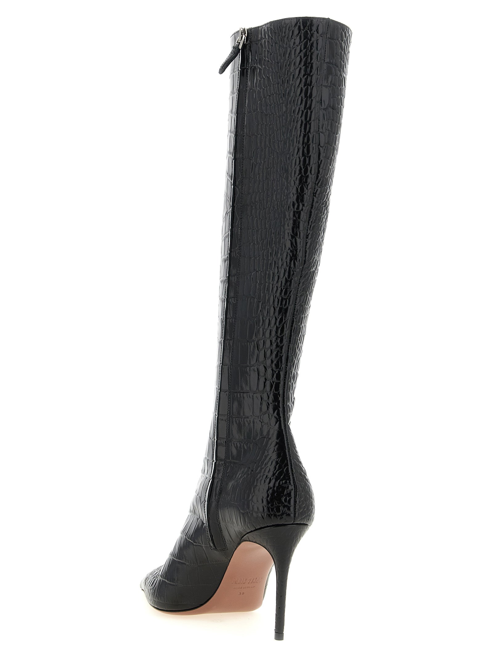 Paris Texas Black Calfskin Over The Knee Boots
