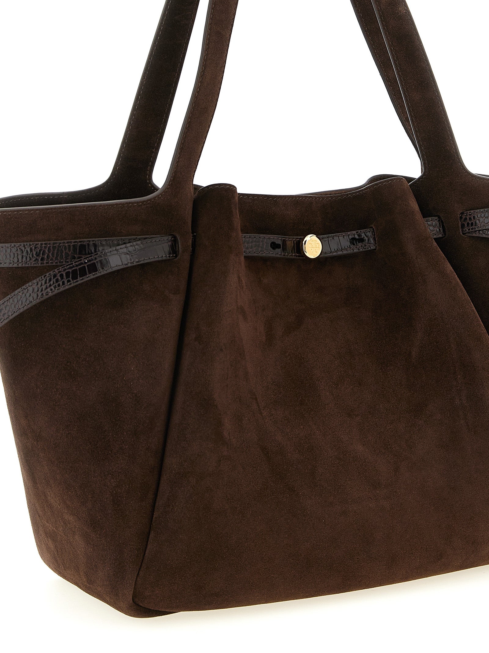 Tory Burch Brown Leather Tote Bag