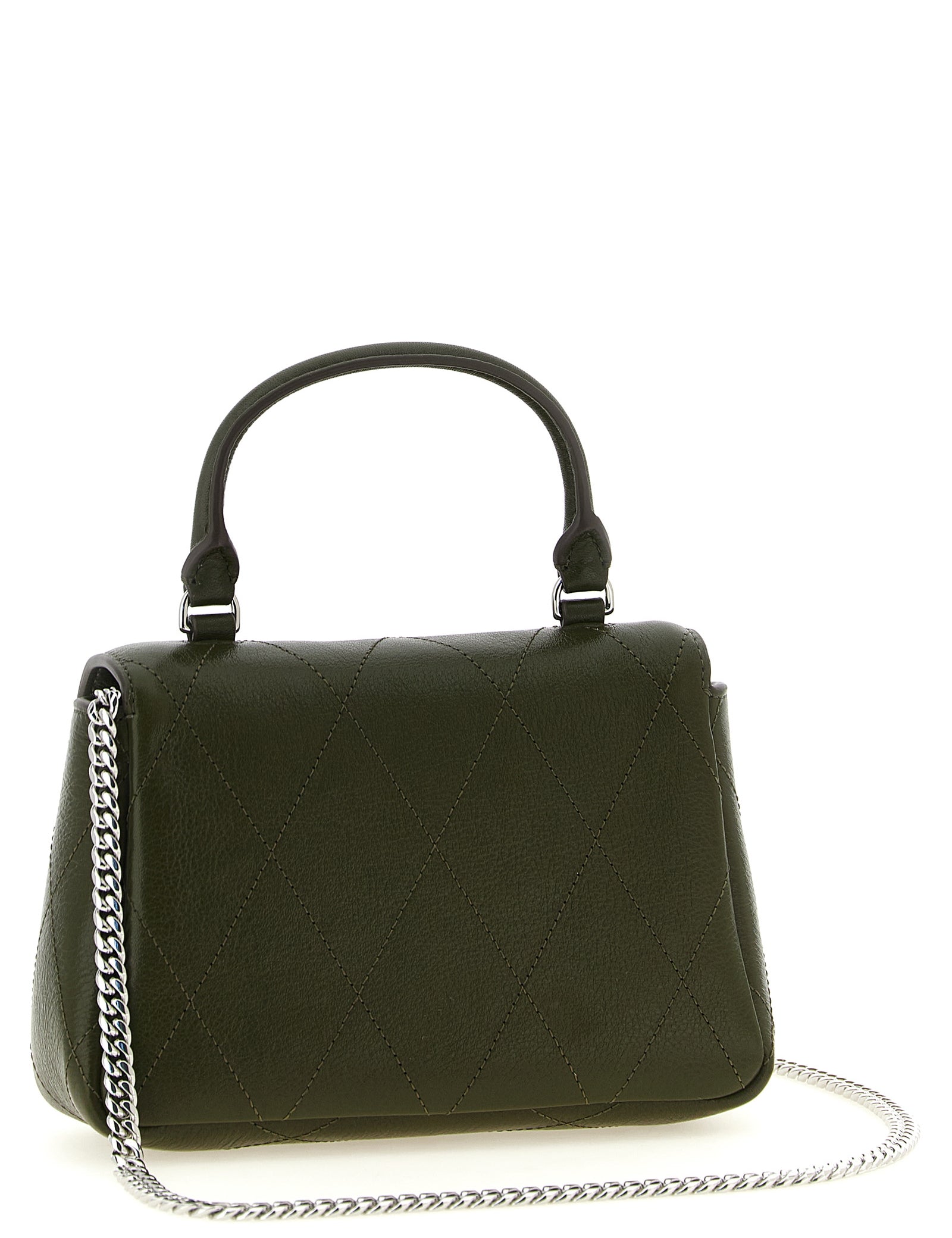 Tory Burch Green Leather Mini Handbag