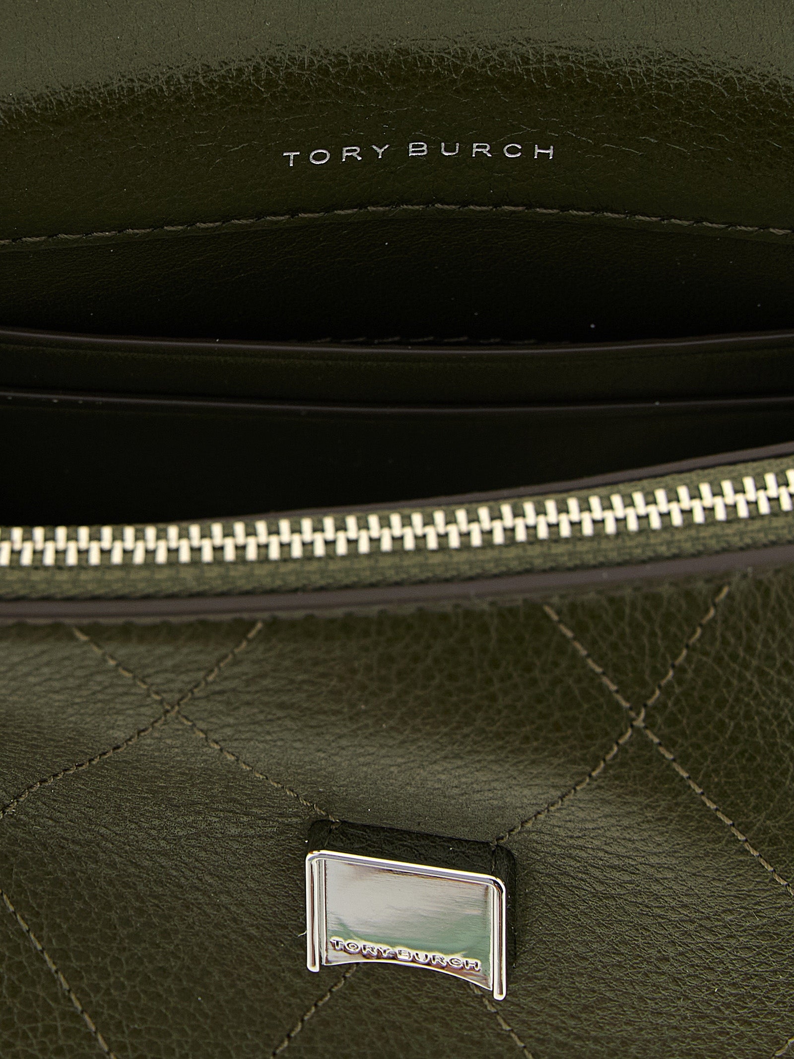 Tory Burch Green Leather Mini Handbag