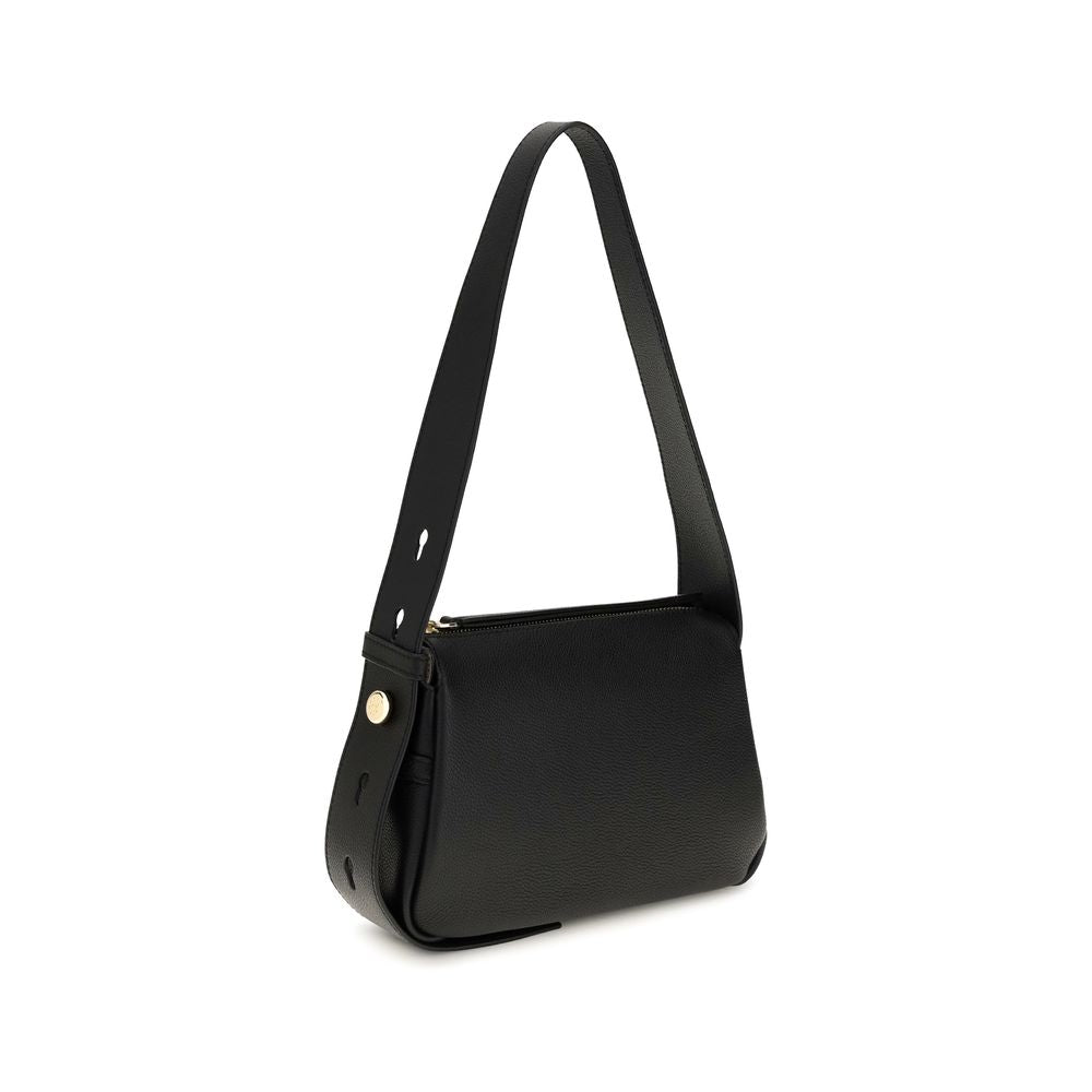 Tory Burch Black Calf Leather Shoulder Bag