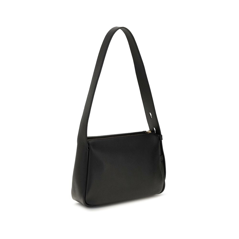 Tory Burch Black Calf Leather Shoulder Bag