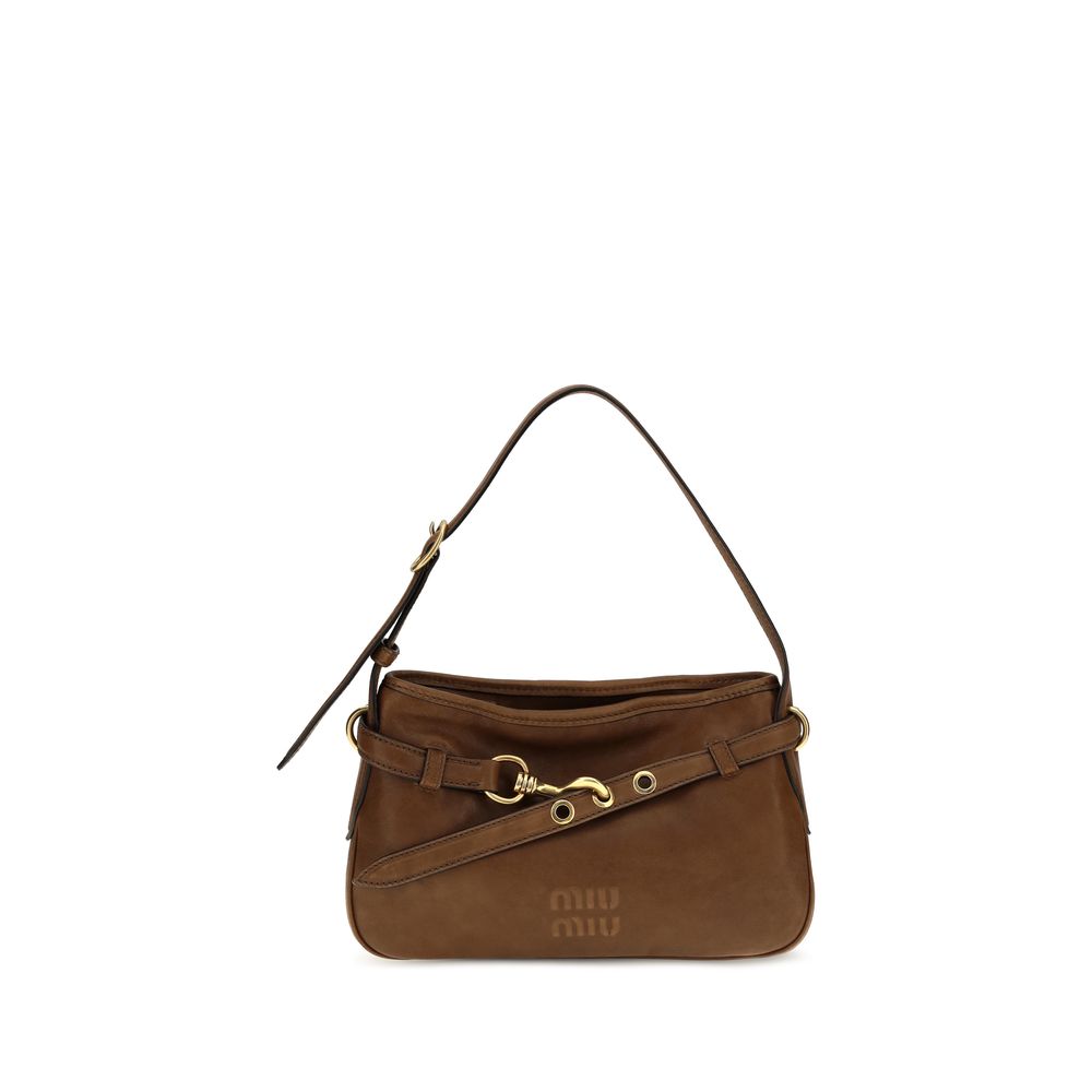 Miu Miu Brown Lambskin Shoulder Bag